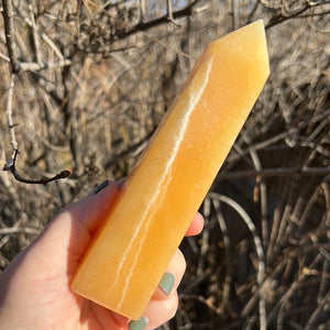 Banded Orange Calcite Tower