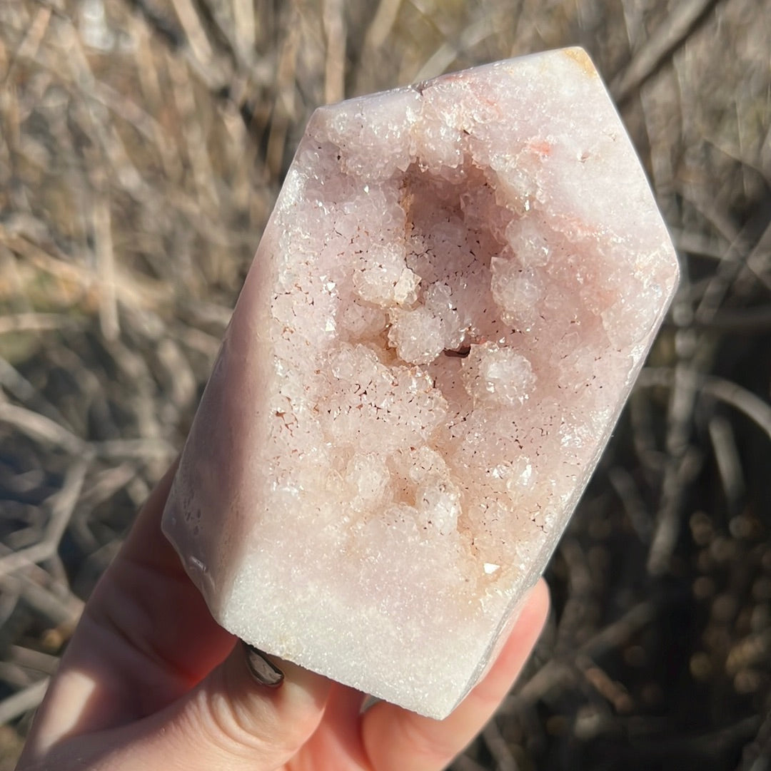 Chunky Pink Amethyst Tower