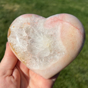 Pink Amethyst Heart - B