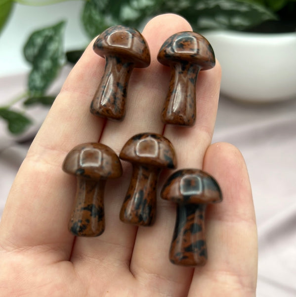 Mahogany Obsidian Mushroom (taller)