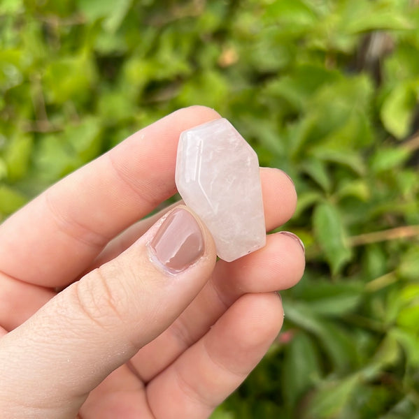 Mini Rose Quartz Coffin