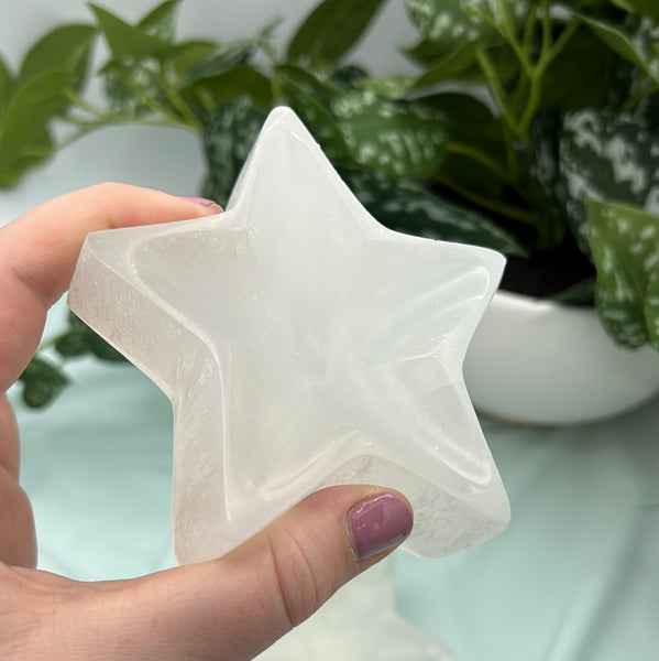 Selenite/Satin Spar Star Bowl