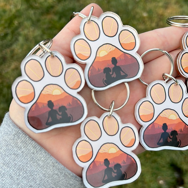 Dog Paw Keychain