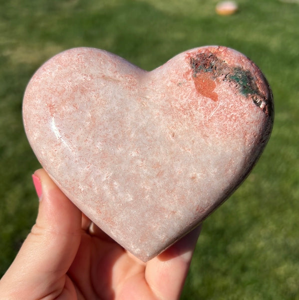 Pink Amethyst Heart - A