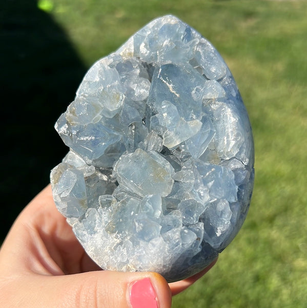 Blue Celestite Egg - G