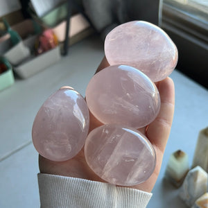 Rose Quartz Palm Stone