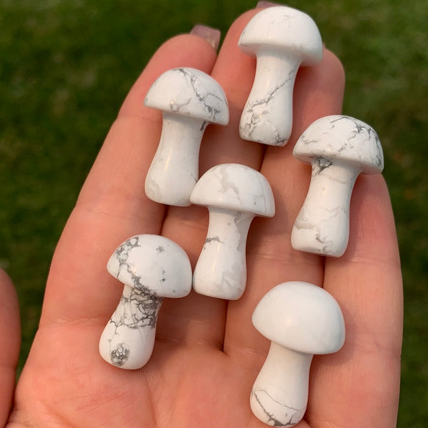 Howlite Mushroom (taller)