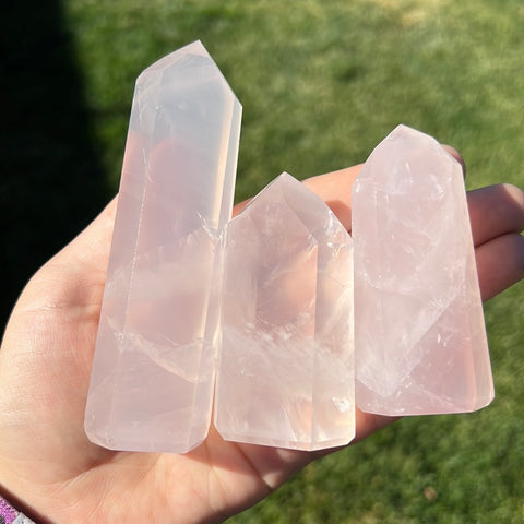 Girasol Rose Quartz Tower