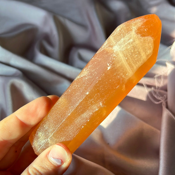 Honey Calcite Tower