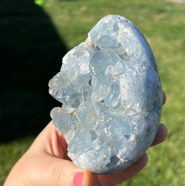 Blue Celestite Egg - G