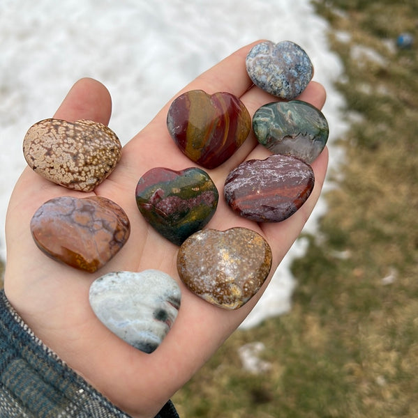 Ocean Jasper Mini Heart