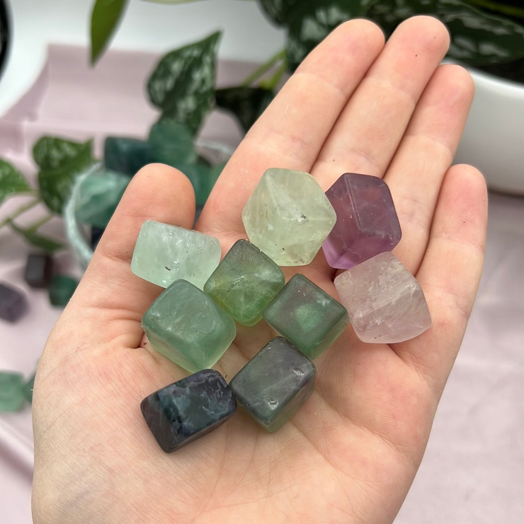 Rainbow Fluorite Cubes