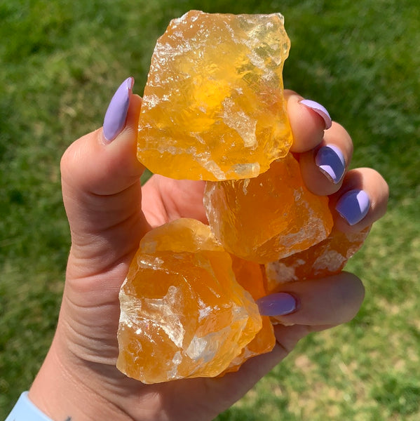 Raw/Rough Orange Calcite