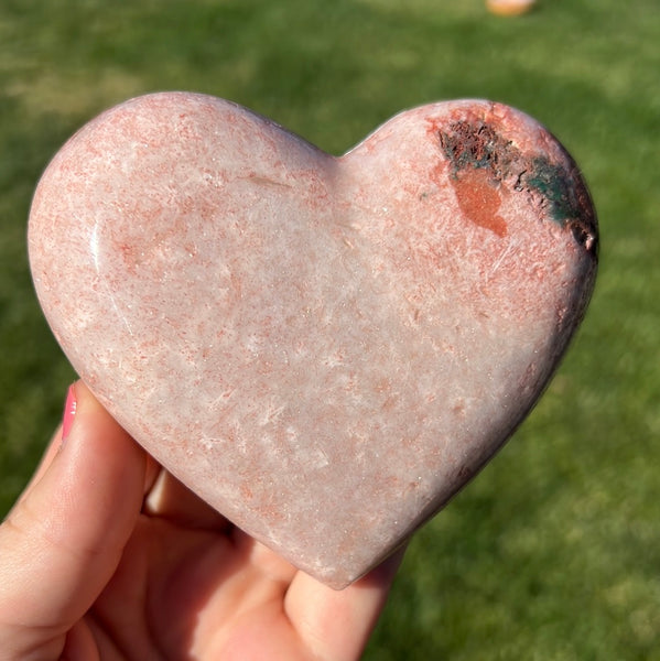 Pink Amethyst Heart - A