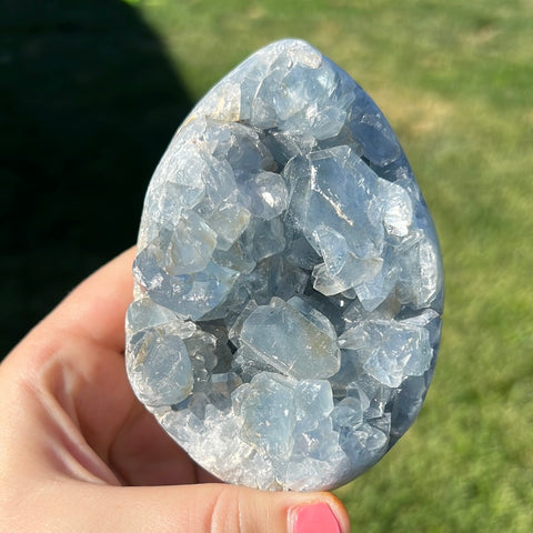 Blue Celestite Egg - G