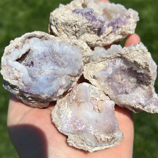 Chalcedony + Fluorite Geode