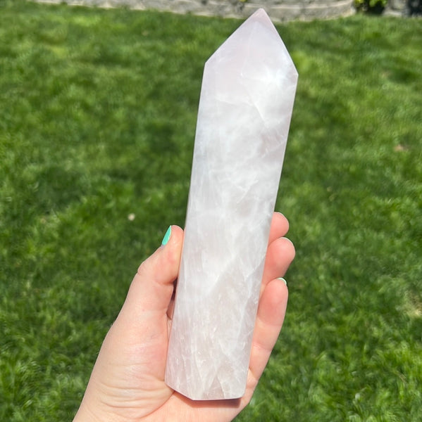 XL Rose Quartz Tower - B