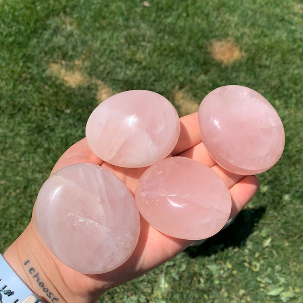 Rose Quartz Palm Stone