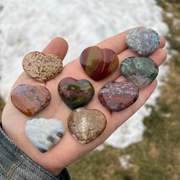 Ocean Jasper Mini Heart