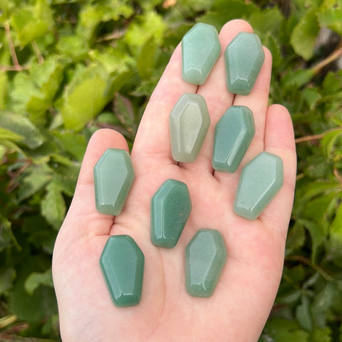 Mini Green Aventurine Coffin