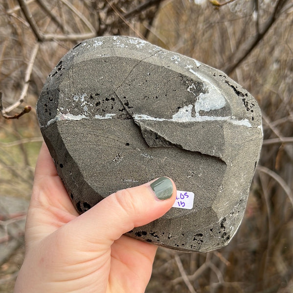 Apophyllite & Black Chalcedony Cluster