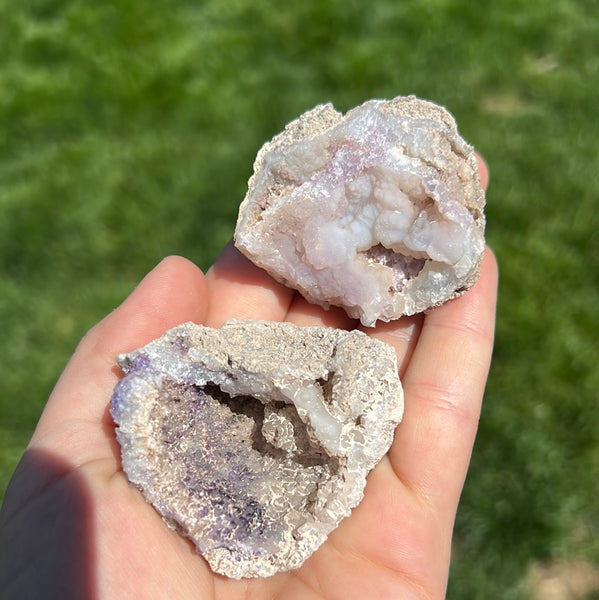 Chalcedony + Fluorite Geode