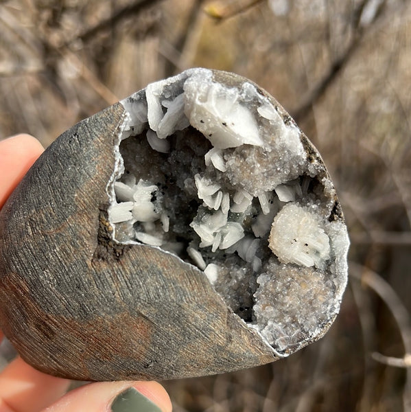 Cut Base Black Chalcedony