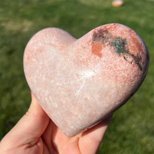 Pink Amethyst Heart - A