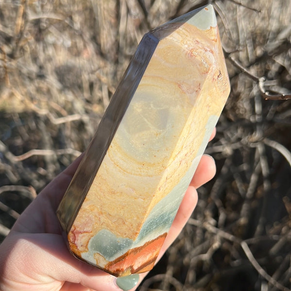 Polychrome Jasper Tower - E