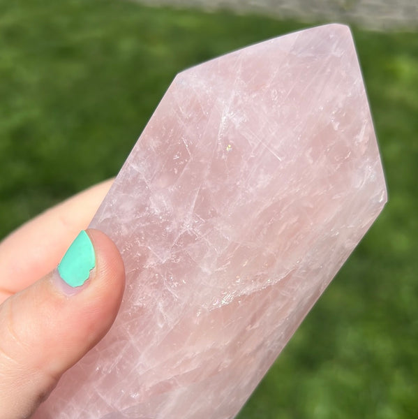 XL Rose Quartz Tower - A