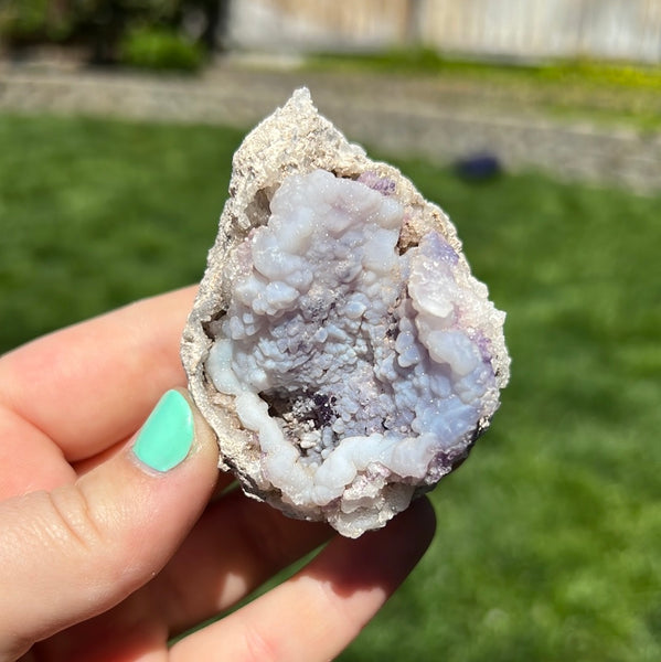 Chalcedony + Fluorite Geode