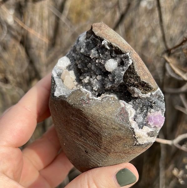 Cut Base Black Chalcedony