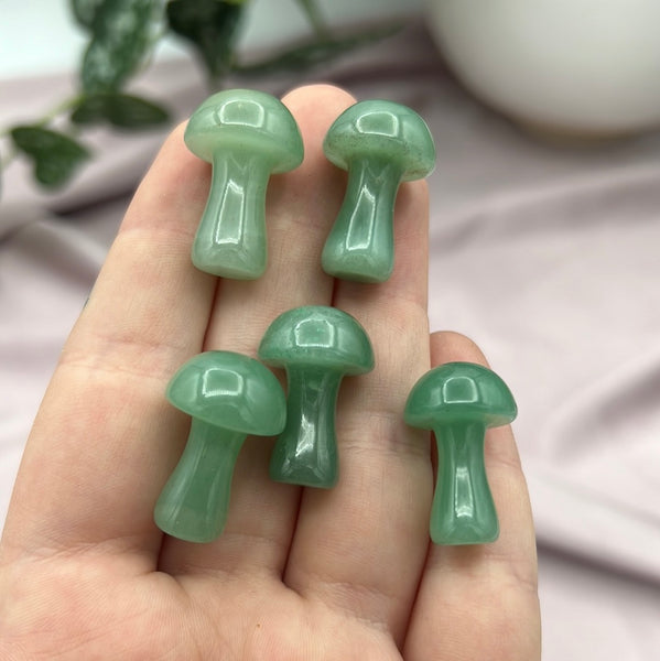 Green Aventurine Mushroom (taller)