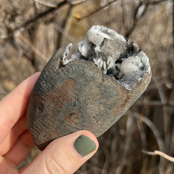 Cut Base Black Chalcedony