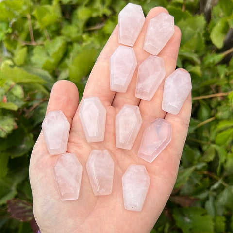 Mini Rose Quartz Coffin