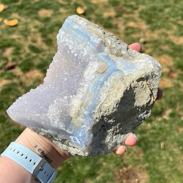 Raw Blue Lace Agate - A