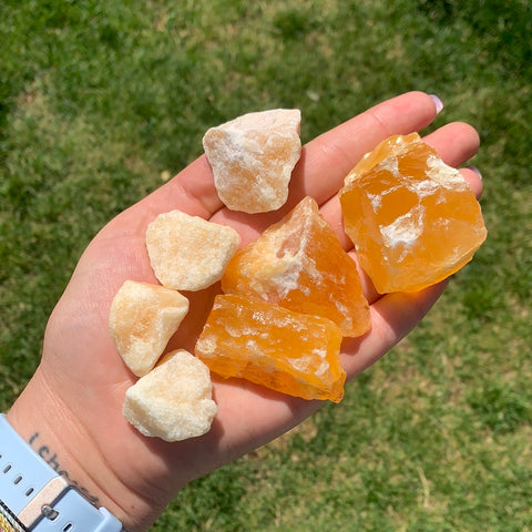 Raw/Rough Orange Calcite