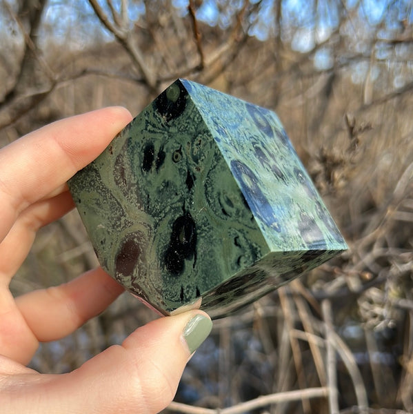 Kambaba Jasper Cube - C