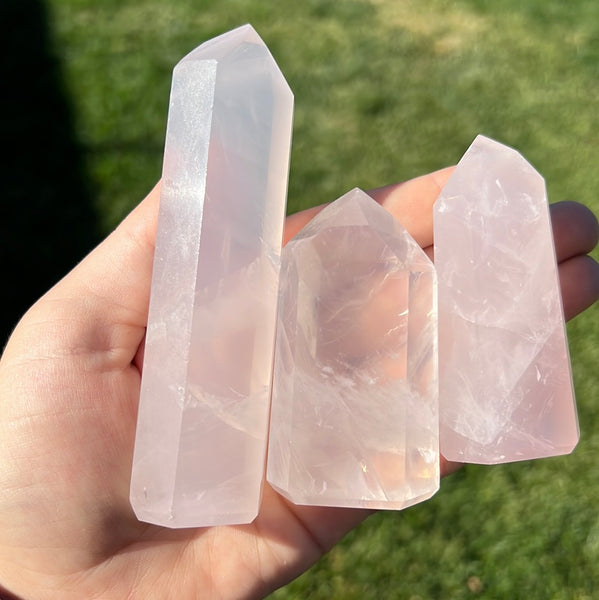 Girasol Rose Quartz Tower