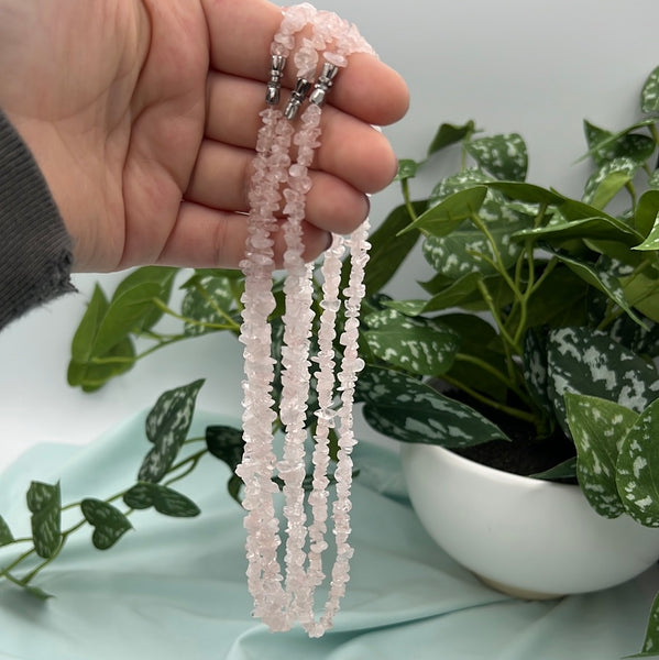 Rose Quartz Chip Necklace