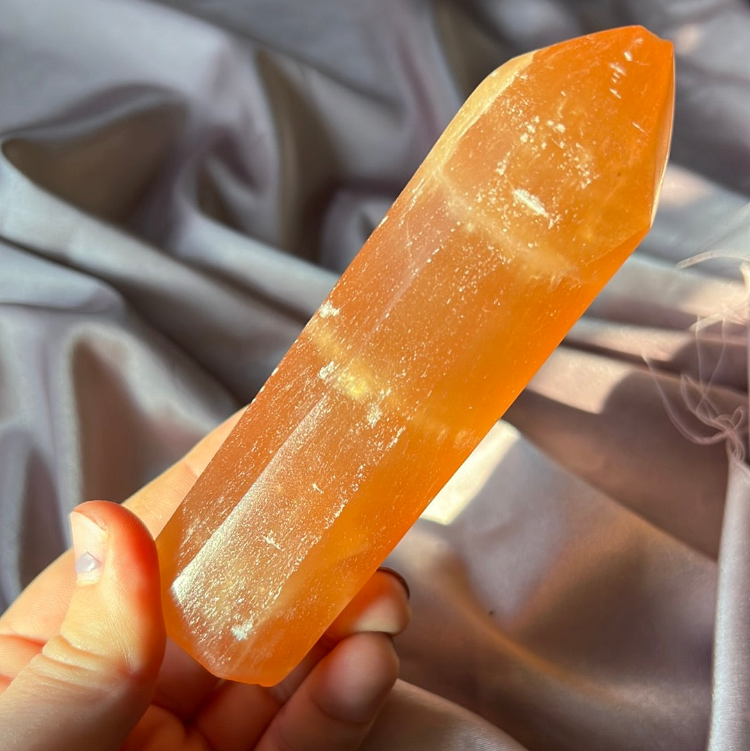 Honey Calcite Tower