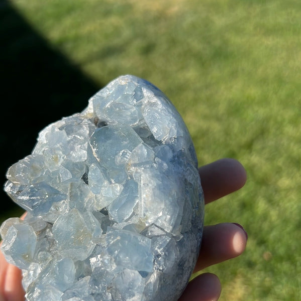 Blue Celestite Egg - G