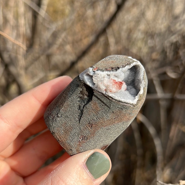 Cut Base Black Chalcedony