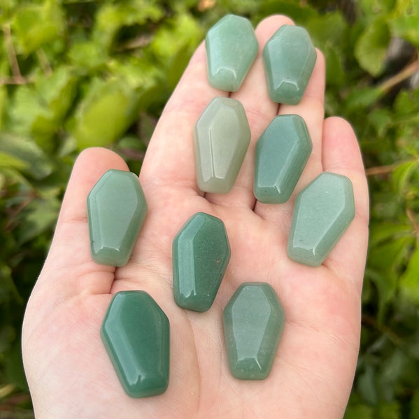 Mini Green Aventurine Coffin