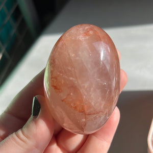 Fire Quartz Palm Stone