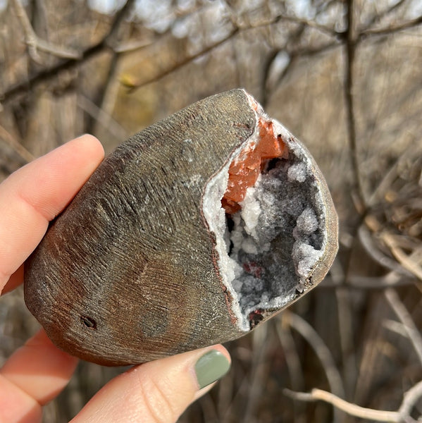 Cut Base Black Chalcedony