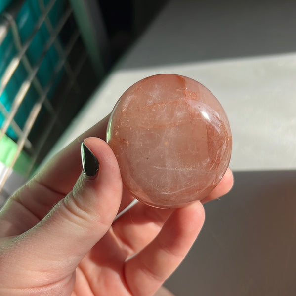 Fire Quartz Palm Stone