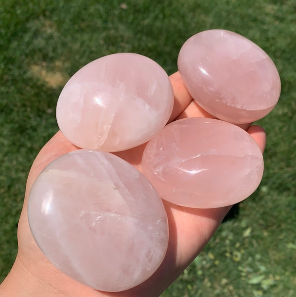 Rose Quartz Palm Stone