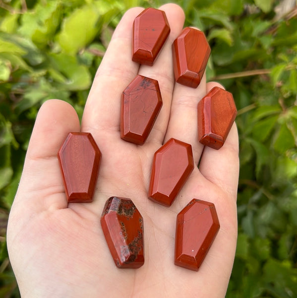 Mini Red Jasper Coffin