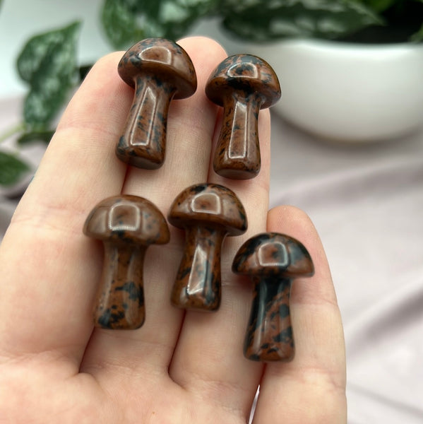 Mahogany Obsidian Mushroom (taller)